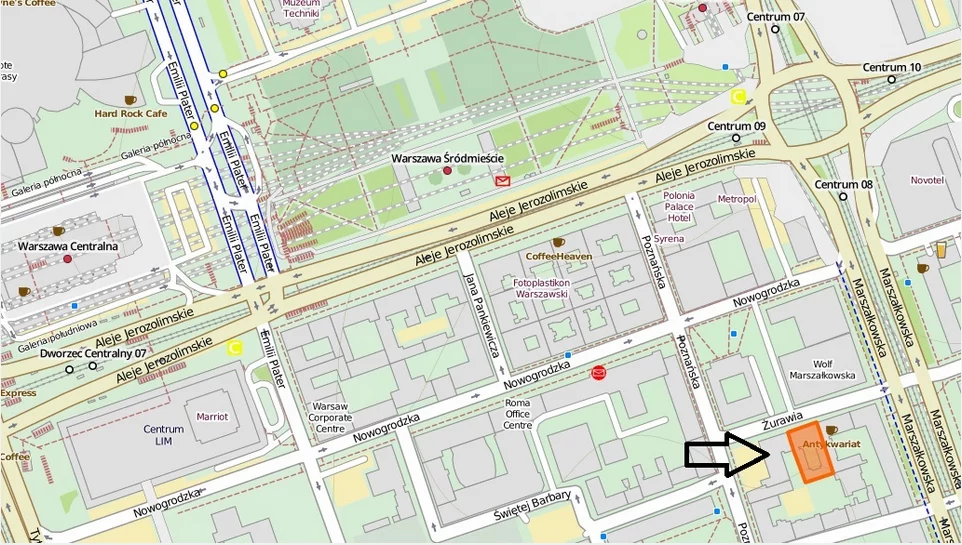 Map Heinrich-Böll-Stiftung Warszawa