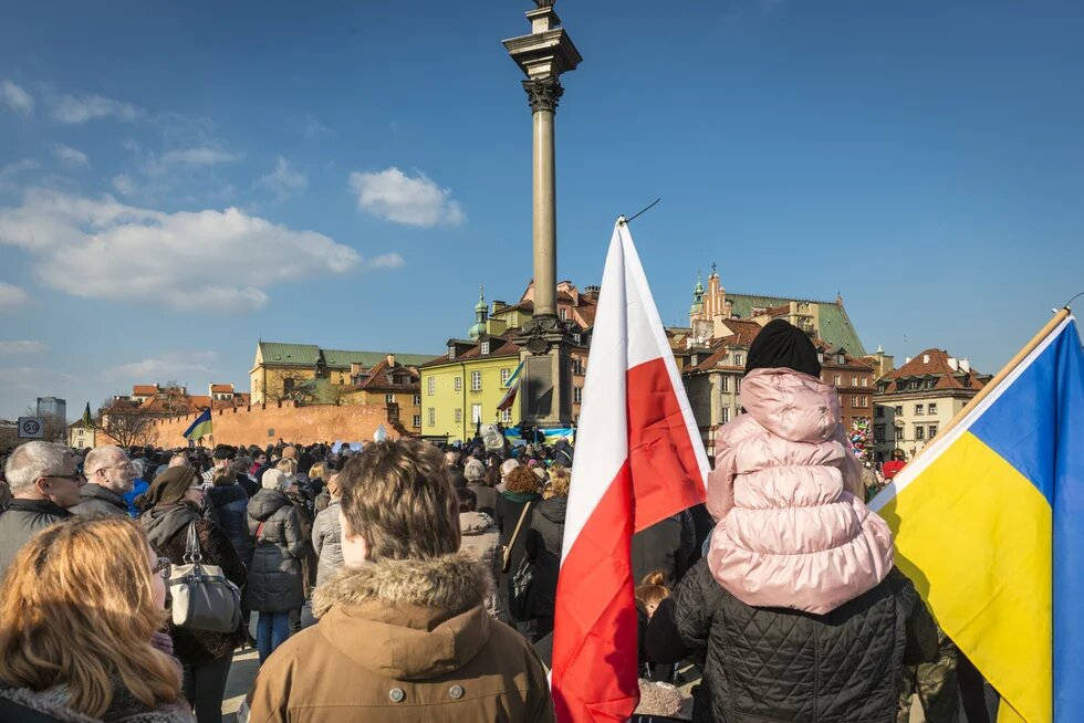 Demonstracja wsparcia dla Ukrainy