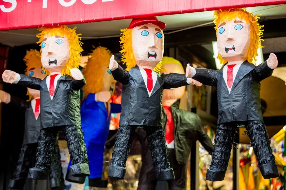 Donald Trump Donald Trump Pinatas in a shop in the USA