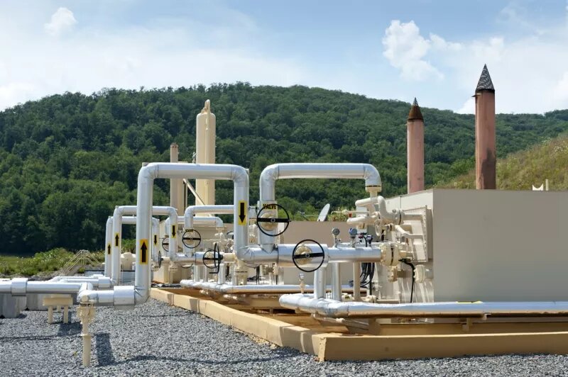 installation to shale gas extraction in Pennsylvania