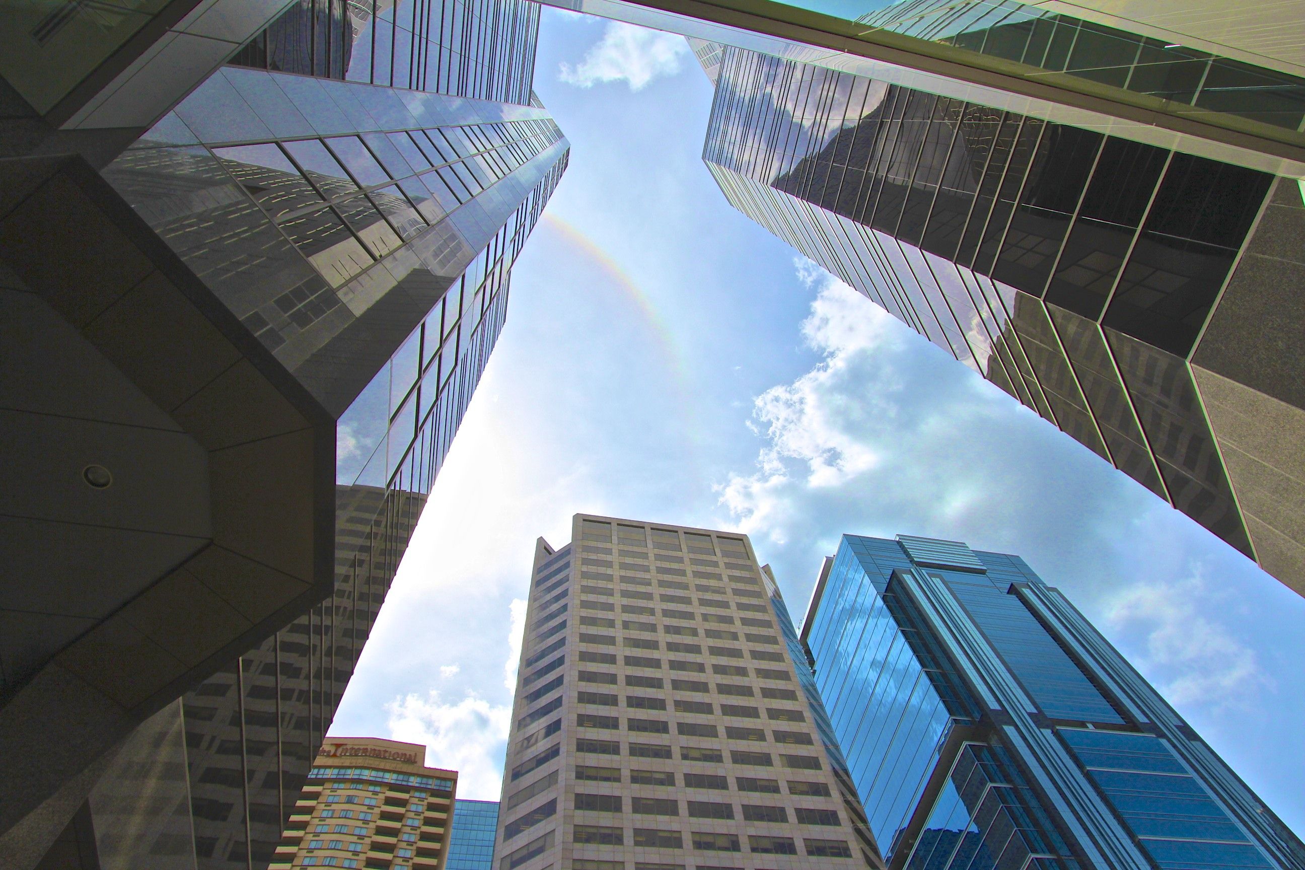 Rainbow in the towers.